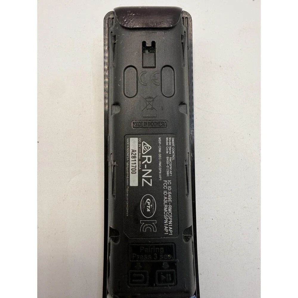 Samsung Smart Control TV Remote Black Wireless Voice 123 Replacement Pairing